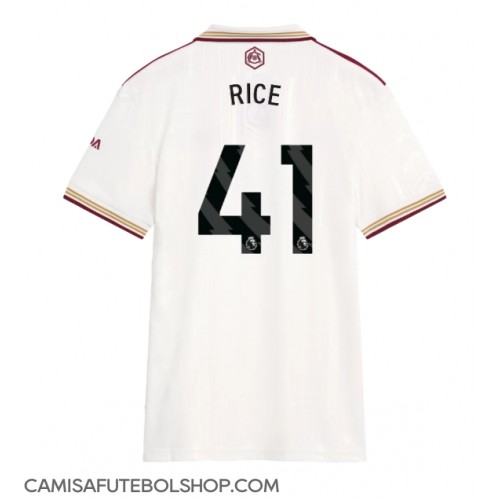 Camisa de time de futebol Arsenal Declan Rice #41 Replicas 3º Equipamento Feminina 2025-26 Manga Curta Camisa de time de futebol Arsenal Declan Rice #41 Replicas 3º Equipamento Feminina 2025-26 Manga Curta